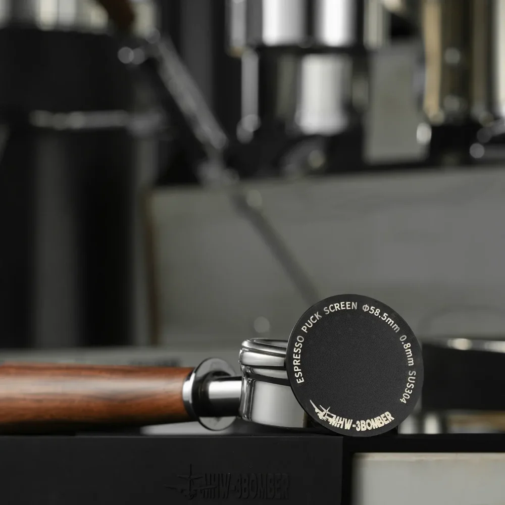 MHW-3BOMBER Espresso Titanium Puck Screen - 58.5mm 0.8 mm